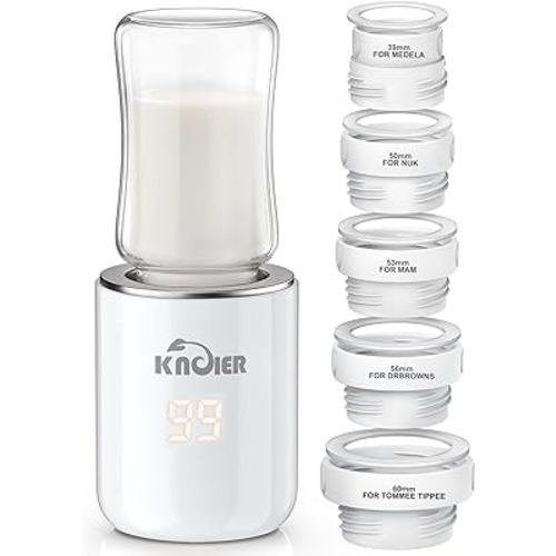 Newborn Essentials Portable Bottle Warmer for Breastmilk, Portable Travel Baby Bottle Warmer to go Universal for All Bottles, Waterless Bottle Warmer for First Years, New Parent Must Haves.