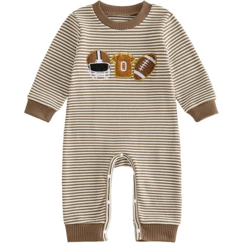BemeyourBBs Newborn Baby Boy Fall Winter Clothes Long Sleeve Romper Jumpsuit Cute Infant One Piece Outfit