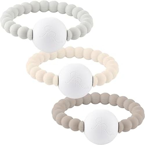 Ryan and Rose Cutie Teether Rattle (Pebble (3 Pack))