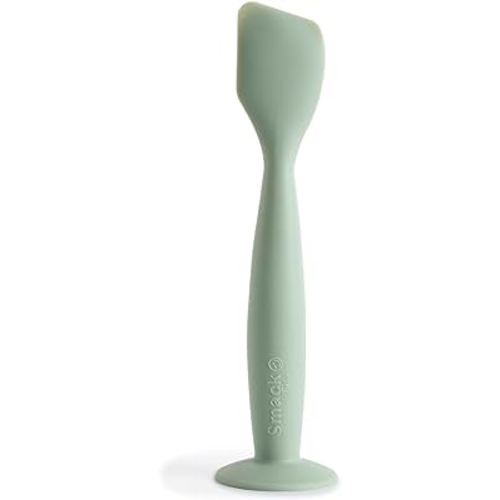 Diaper Cream Applicator Soft Silicone with Suction Base | Diaper rash cream spatula | Diaper Bag Essentials (Cambridge Blue)