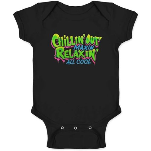 Pop Threads Chillin Out Maxin Relaxin All Cool 90s Retro Neon Infant Baby Boy Girl Bodysuit