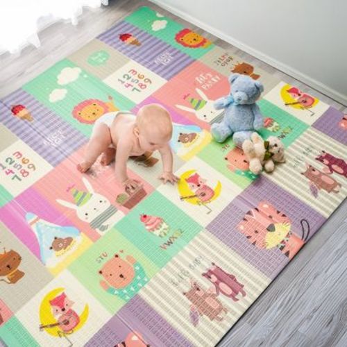 Sorbus (78x70x0.4) Foldable Play Mats With Travel Bag - For Babies, Toddlers, And Kids Playtime & Tummy Time