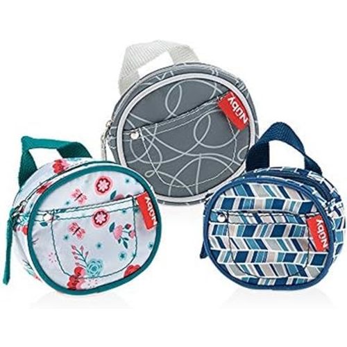 Nuby Pacifier Hygienic Paci-Pouch Combo for Travel, Set of 3