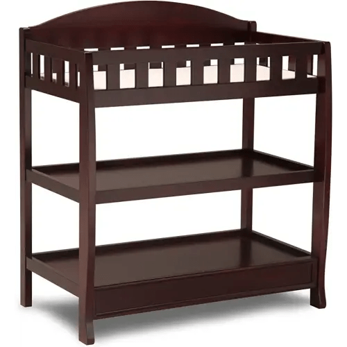 Delta Children Infant Changing Table with Pad, Espresso Cherry