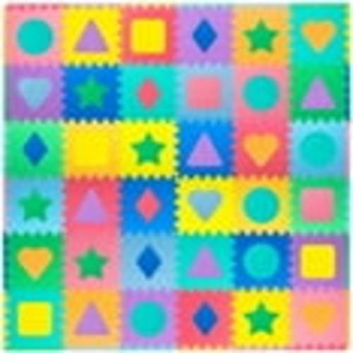 ProSource Kids Foam Puzzle Floor Play Mat with Shapes & Colors