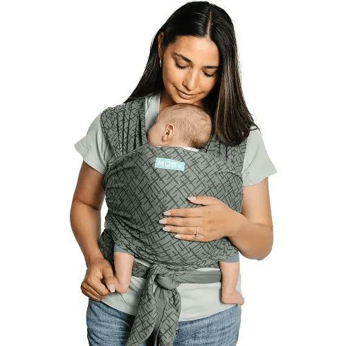 Moby Wrap Baby Carrier | Classic | Baby Wrap Carrier for Newborns & Infants Olive Etch