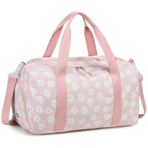 BLUBOON Duffle Bag Girls Kids Cute Gym Bag with Shoes Compartment & Wet Separation Waterproof Sports Overnight Travel Bag