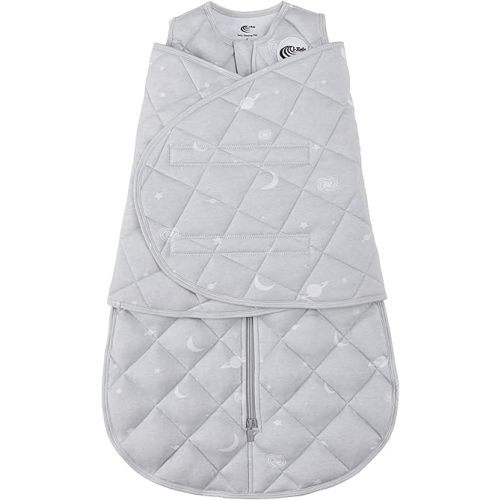 Baby Sleep Sack Swaddle 2.0 TOG 0-6 Months, 3-Way Adjustable Wearable Blanket for Newborn, Infant Swaddling Wrap, Unisex for Girls & Boys (Gray)