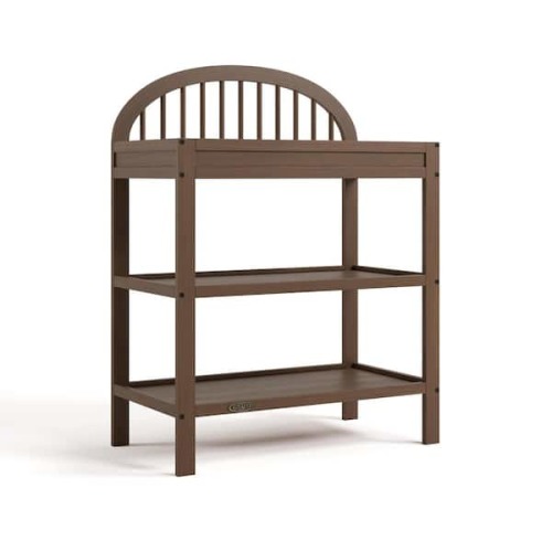 Olivia Hazelnut Changing Table with Water-Resistant Changing Pad