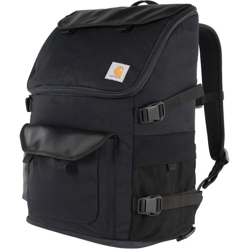 Carhartt 35L Nylon Workday Backpack, Durable Water-Resistant Pack with 15" Laptop Sleeve and Adjustable Shoulder Straps, Black