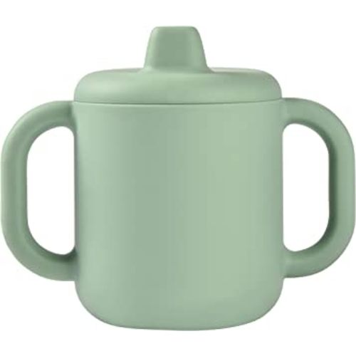 Beaba Silicone Sippy Cup, 5.5 oz, Silicone Material, Leakproof Lid, for Baby Toddler, Sage