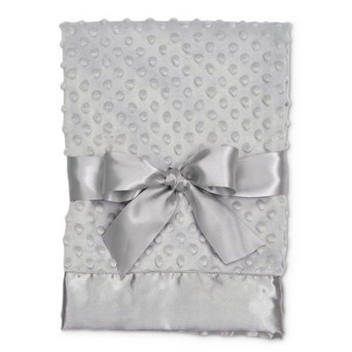 Bearington Dottie Blankie (gray), Soft Security Blanket For Baby 16" X 16 Inches