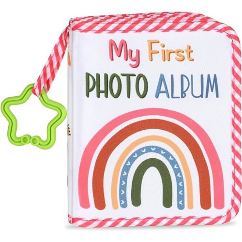 Baby's My First Family Album Baby Photo Album Soft Photo Cloth Family Book Boho Rainbow Baby Memory Albums Gift Holds 17 4x6 Pictures for Babies Newborns Toddler Kids Babies Shower Supplies