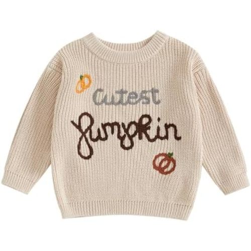 YINGISFITM Halloween Baby Girl Boy Outfit Toddler Thanksgiving Halloween Sweater Knit Sweaters Fall Winter Clothes