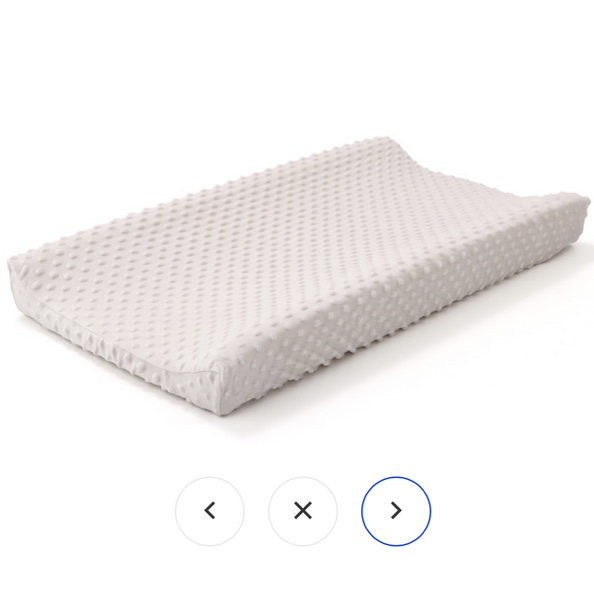 Little Haven Dot Velour Change Pad Cover - Natural
