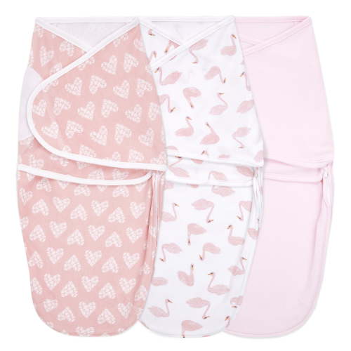 aden + anais essentials briar rose easy swaddle wraps , 0-3M, 3pk