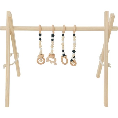 Poppyseed Play Wooden Baby Gym, Black