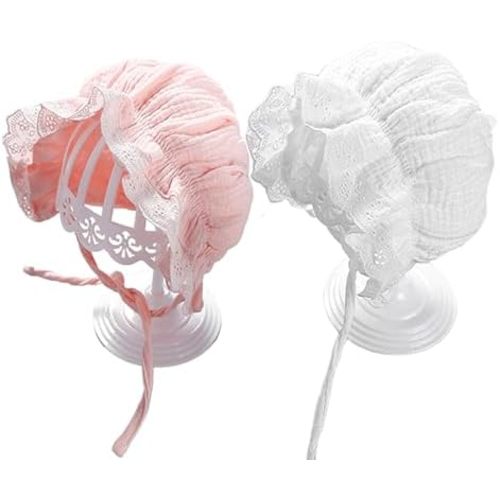 Baby Girl Boy Lace Cotton Bonnet Newborn Infant Soft Warm Cap Toddlers Breathable Adjustable Protection Hat