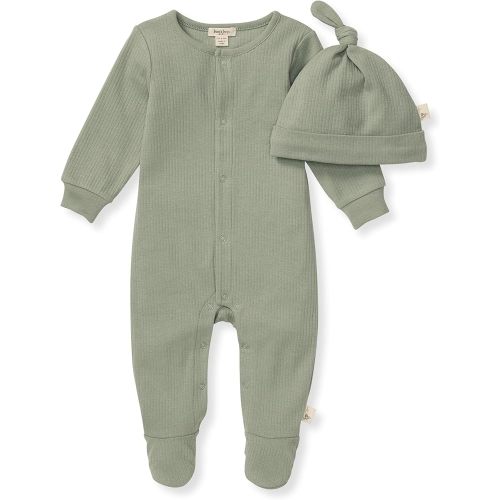 Burt's Bees Baby baby-boys Romper Jumpsuit, 100% Organic Cotton One-piece Short Sleeve Shortall, Long Sleeve Coverall