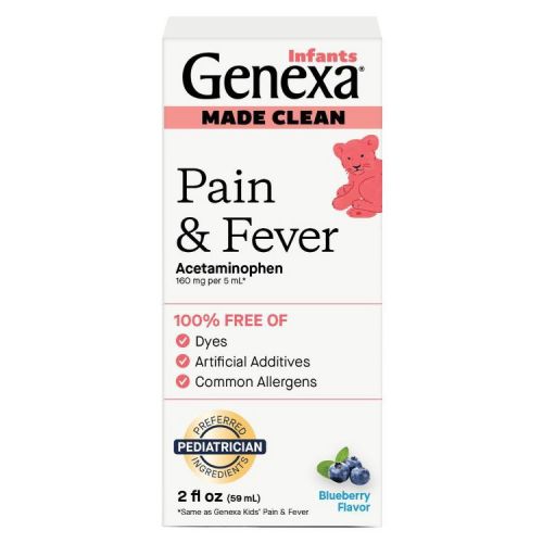Genexa Infant's Acetaminophen Pain and Fever - Blueberry Liquid - 2 fl oz
