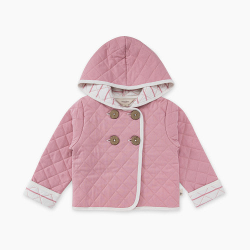 Burt's Bees Baby Quilted Jacket, Sweatshirt - Pink, 3-6 Months