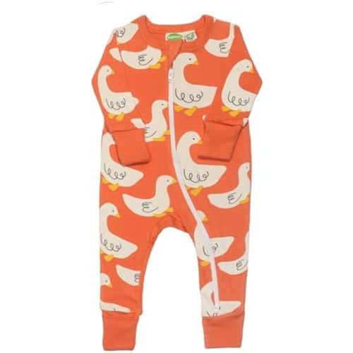 PARADE Organic Signature Print '2-Way' Zip Romper - Long Sleeve