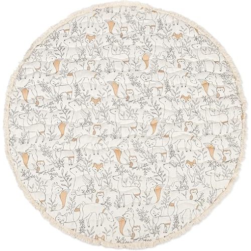 Crane Baby Activity Mat, Baby Play Mat for Boys and Girls, Woodland Animals, 40" x 40", Baby Must Haves, Infant Play Mat, Tummy Time Baby Floor Mat, Kids Play Mat, Tummy Time Mat, Tummy Time Toys