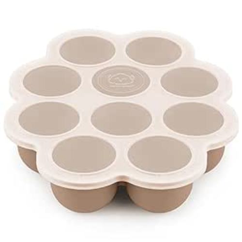 Amazon.com : Silicone Baby Food Freezer Tray with Clip-on Lid - 2oz x 10 Pods Baby Food Silicone Freezer Molds, Breast Milk Freezer Tray, Dishwasher, Microwave, BPA-Free Baby Food Storage Tray (Chai Latte) : Baby