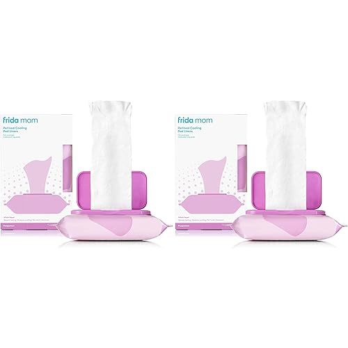 Frida Mom Witch Hazel Perineal Cooling Pad Liners for Postpartum Care, Hospital Bag Essentials for Pain Relief After Birth, Full-Length Medicated Cooling Pad Liners (24ct) (Pack of 2)