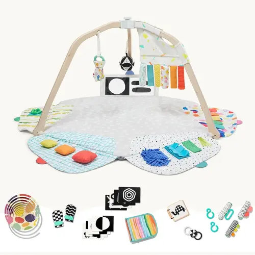 Lovevery, The Newborn Gift Set, Play Gym with Sensory Strands and Looker Play Kit, Baby Development Essentials, Ages 0+