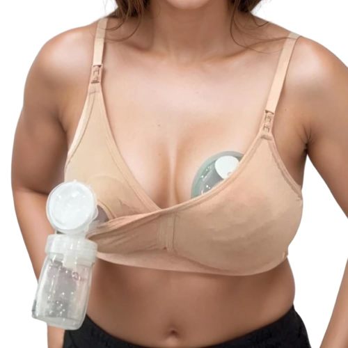 Supermom Pumping and Nursing Bra - Hands Free Nursing Bra for Pumping - Breastfeeding Bras Comfortable & Supportive
