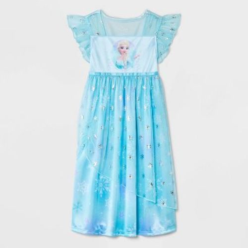 Toddler Girls' Frozen Elsa Fantasy NightGown - Blue 2T