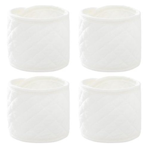 4 Pcs Pattern Cotton Baby Infant Umbilical Cord Belly Band For 0-12 Months (Mixed Color,Pink,Blue,Yellow) - White
