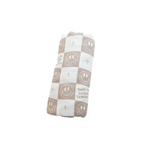 God is Good Always Smiley and Cross Swaddle Blanket