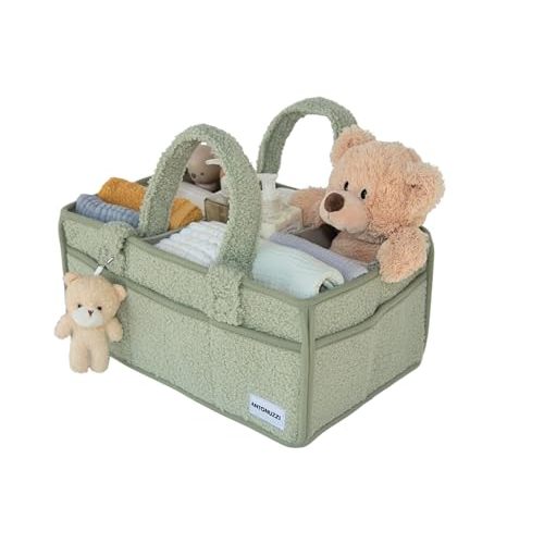 Antonuzzi Baby diaper caddy organizer, nursery storage basket for wipes and diapers, Keep Nursery Organized, Gift for new mom.