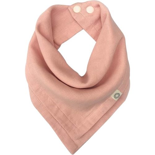 Kishu Baby Indi - Premium GOTS Certified Organic Bandana Scarf Bib, Dual Layer, 4-Way Reversible Baby Bandana Bib, Muslin Baby Bibs for Boys or Girls