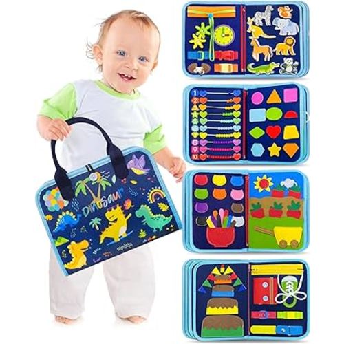 Exorany Busy Board Montessori Toys - Blue/P8