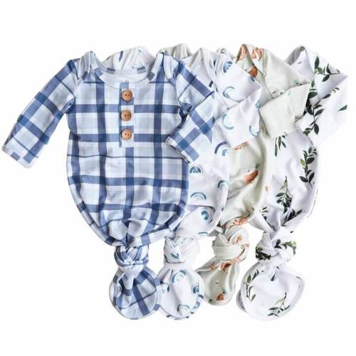Printed Knot Gowns for Boys