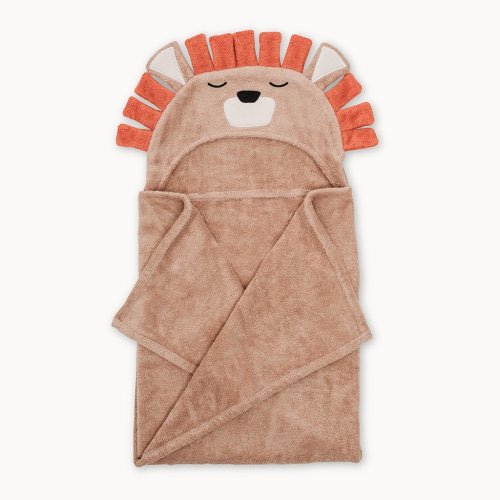 Bamboo Lion Hooded Towel for Kids