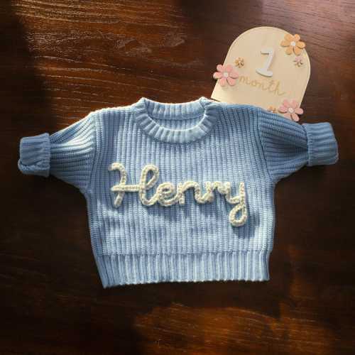 Custom Baby Name Sweater 6-9M