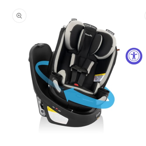 Revolve360 Slim 2-in-1 Rotational Car Seat with Quick Clean Cover