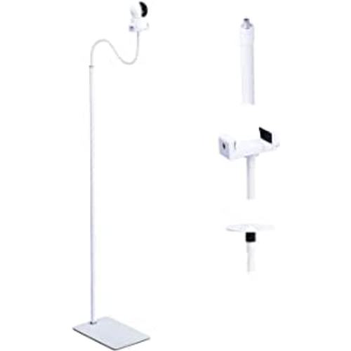 Amazon.com : White Floor Holder Stand Mount with Clamp for Surveillance Camera, 3lb Sturdy Base,Height Adjustable 31.5-68.8",Compatible with Baby Camera Monitor/Security Camera : Electronics