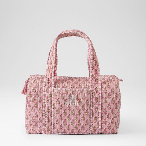 Block Print Quilted Weekender
