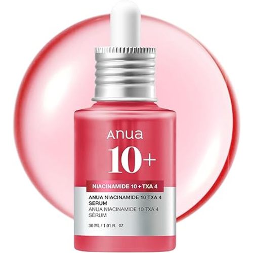 ANUA Niacinamide 10 + TXA 4 Serum, Hyaluronic Acid, Tranexamic acid, Facial Serum for Glass Skin, Clarifying, Radiant Complexion with Natural Color, Korean Skin Care (30ml /1.01 fl.oz)