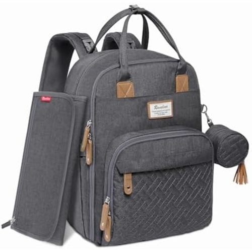 Diaper Bag Backpack RUVALINO Large Multifunction Travel Back Pack Maternity Baby Nappy Changing Bags