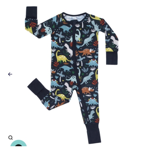 Navy Jurassic Jungle Zippy - Little Sleepies