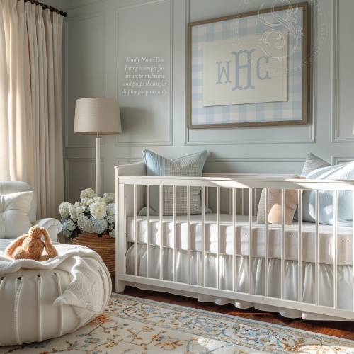 Over Crib Monogram Art Print for Baby Boy Nursery