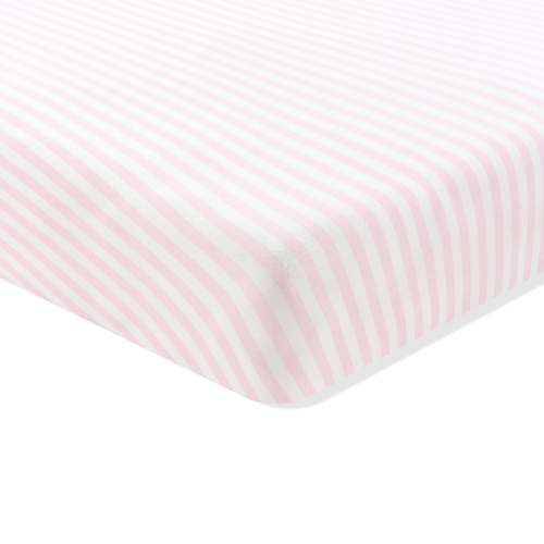 Crib Sheet in Small Sakura Stripe