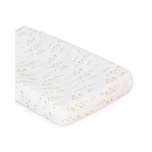 Fish Printed Cotton Muslin Change Pad Cover - Baby
