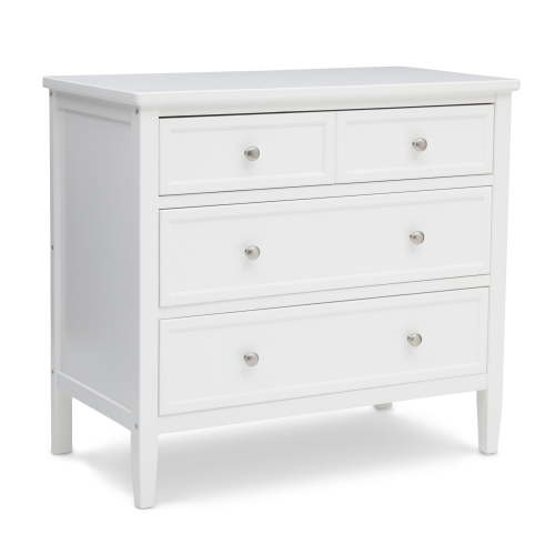 Delta Children Epic 3 Drawer Dresser with Interlocking Drawers - Greenguard Gold Certified, Bianca White